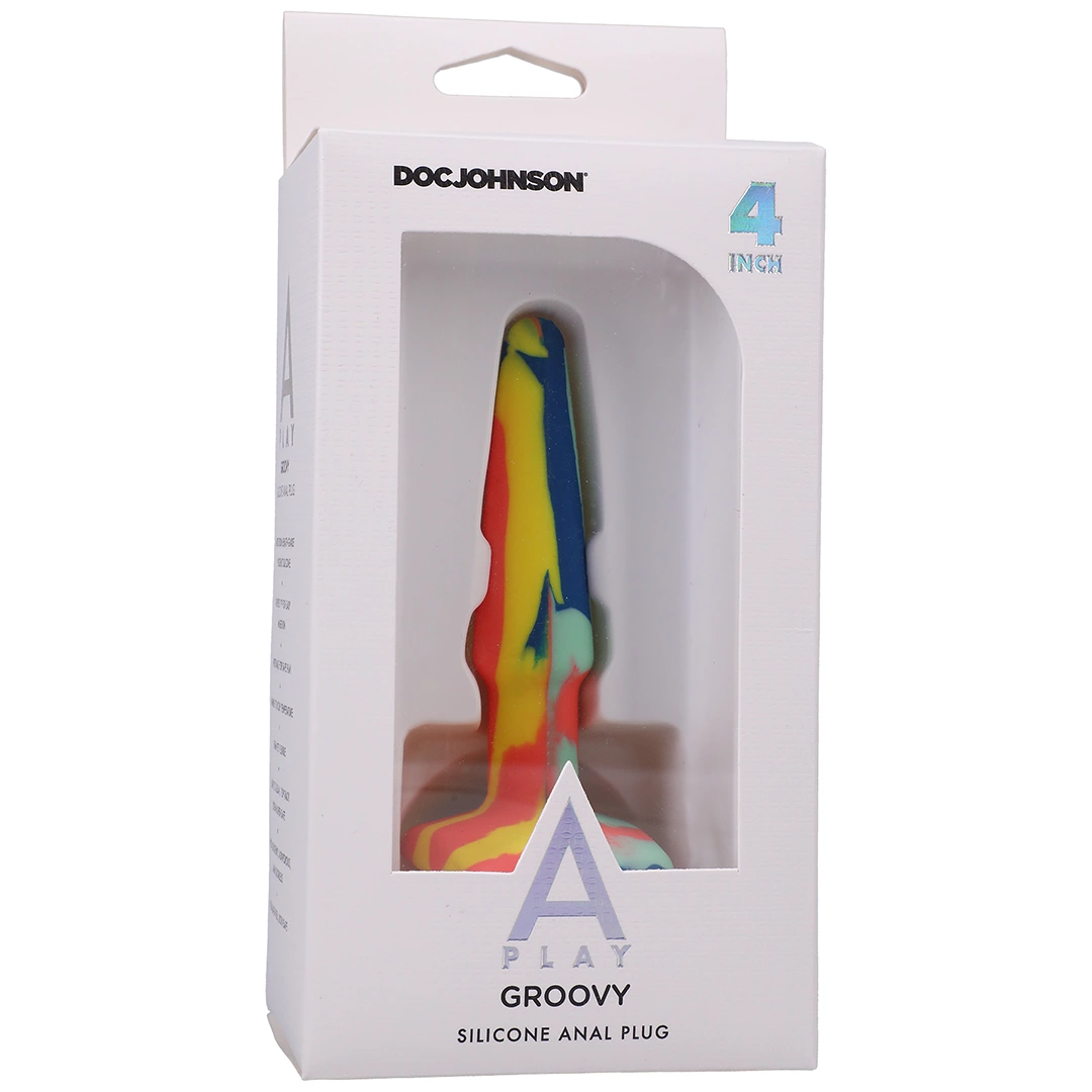 Groovy - Silicone Anal Plug - 4'' / 10 cm - Image 2