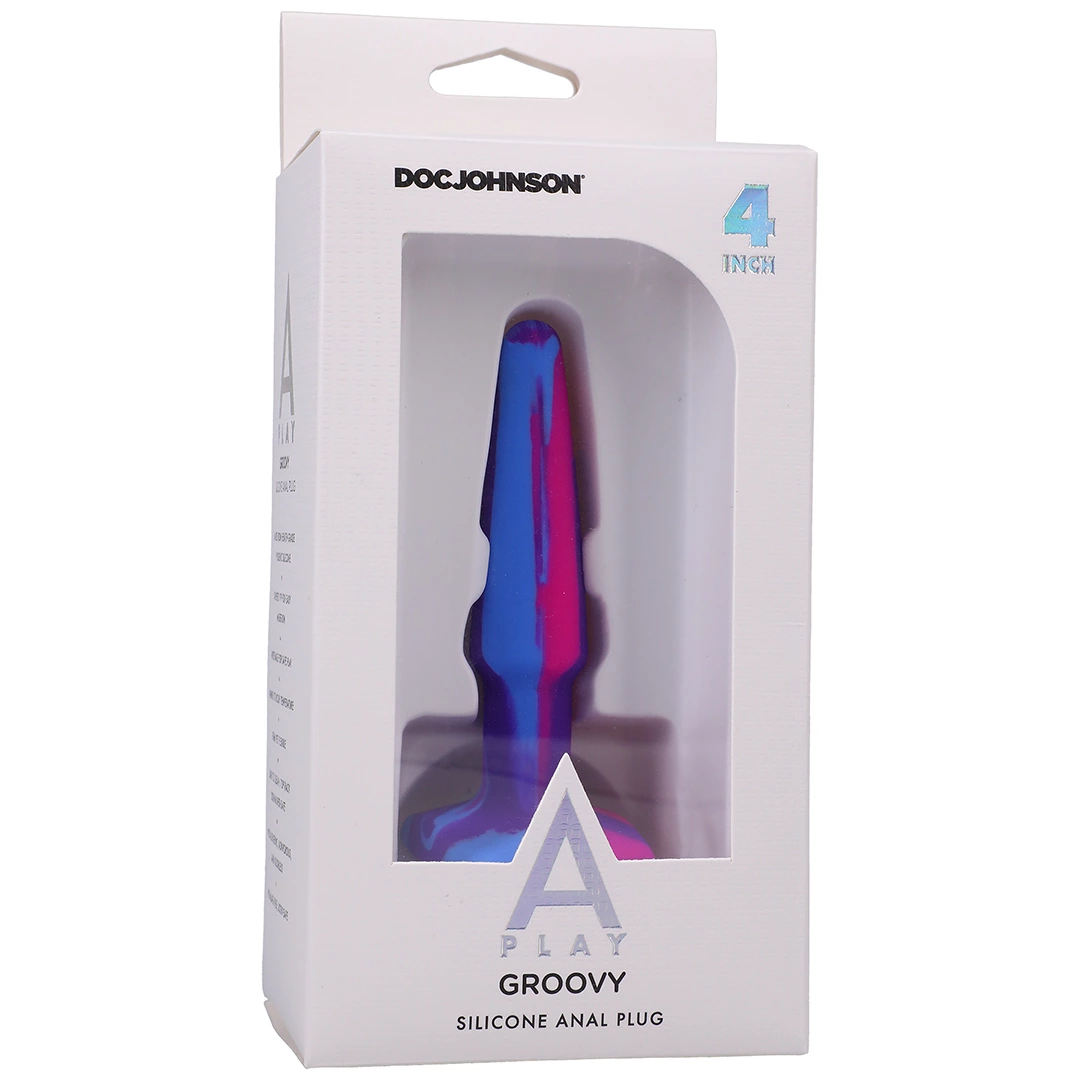 Groovy - Silicone Anal Plug - 4'' / 10 cm - Image 2