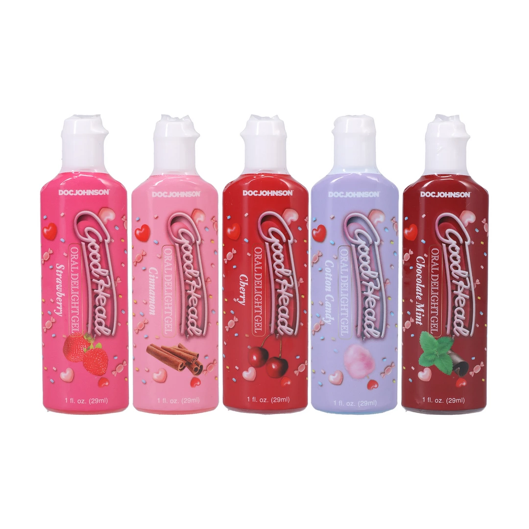 Oral Delight Gel - Strawberry - Cherry - Cotton Candy - Chocolate Mint - Cinnamon - 5 Pack - 1 fl oz / 29 ml - Image 5