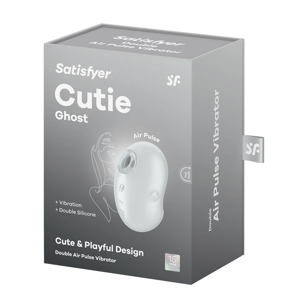 Cutie Ghost - Air Pulse Vibrator - White - Image 2