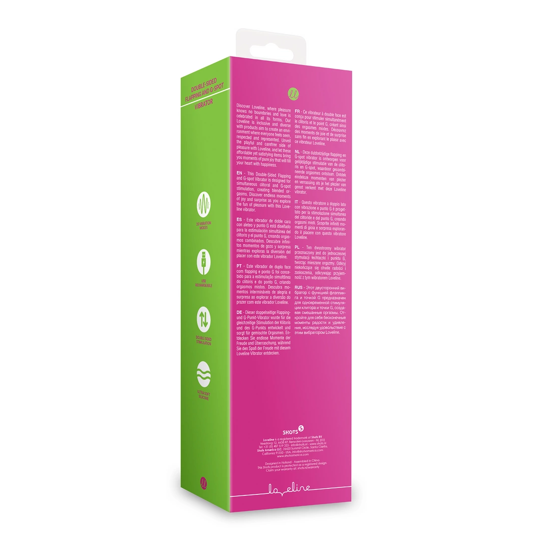 Double-Sided Flapping and G-Spot Vibrator - Exuberant Pink - Image 3