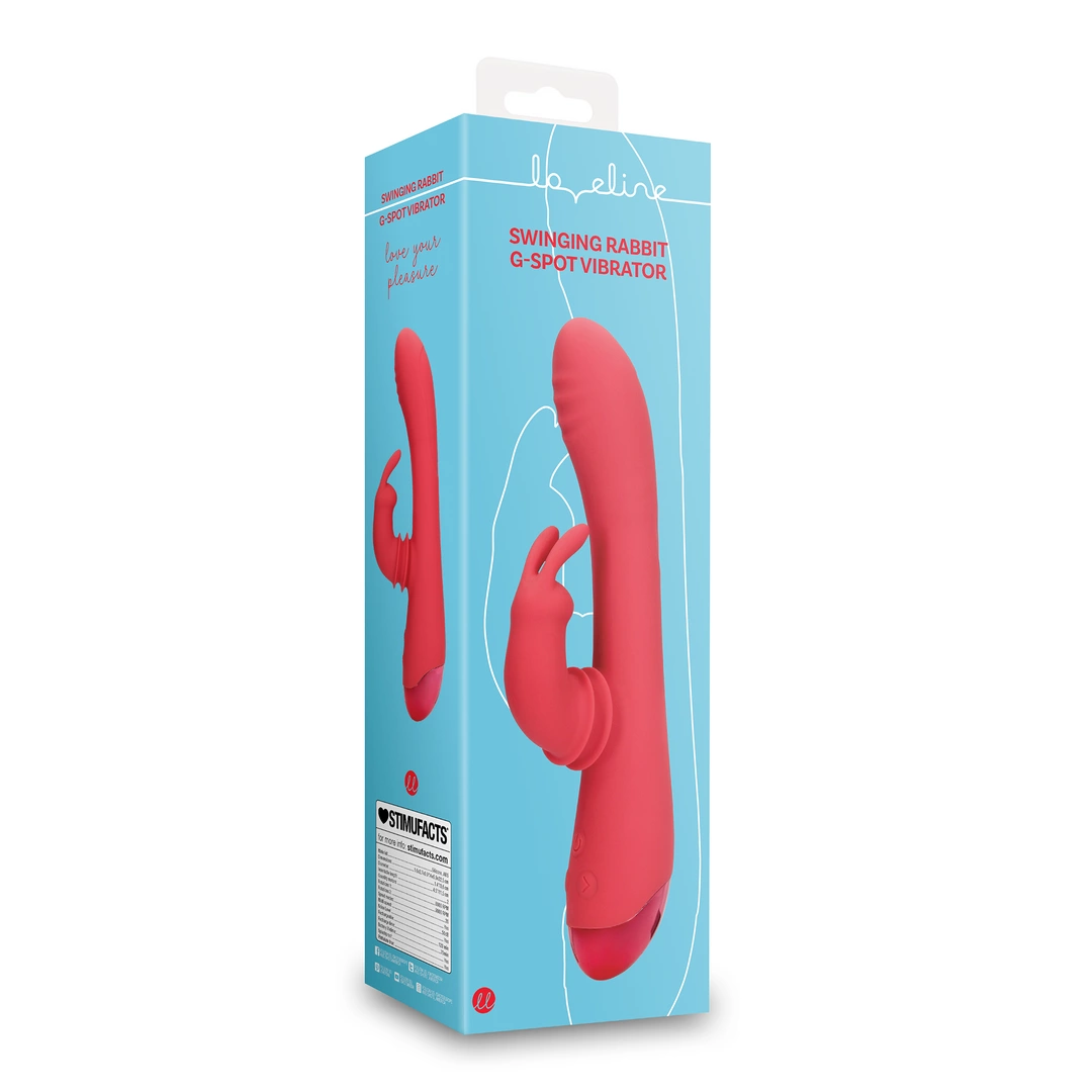 Swinging Rabbit G-Spot Vibrator - Brighto Red - Image 2