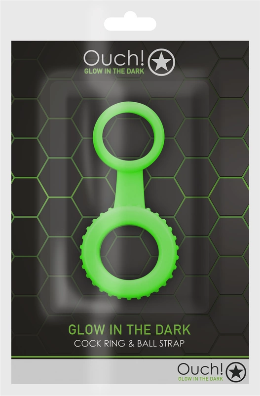 Cockring and Ball Strap - Glow in the Dark - Image 2