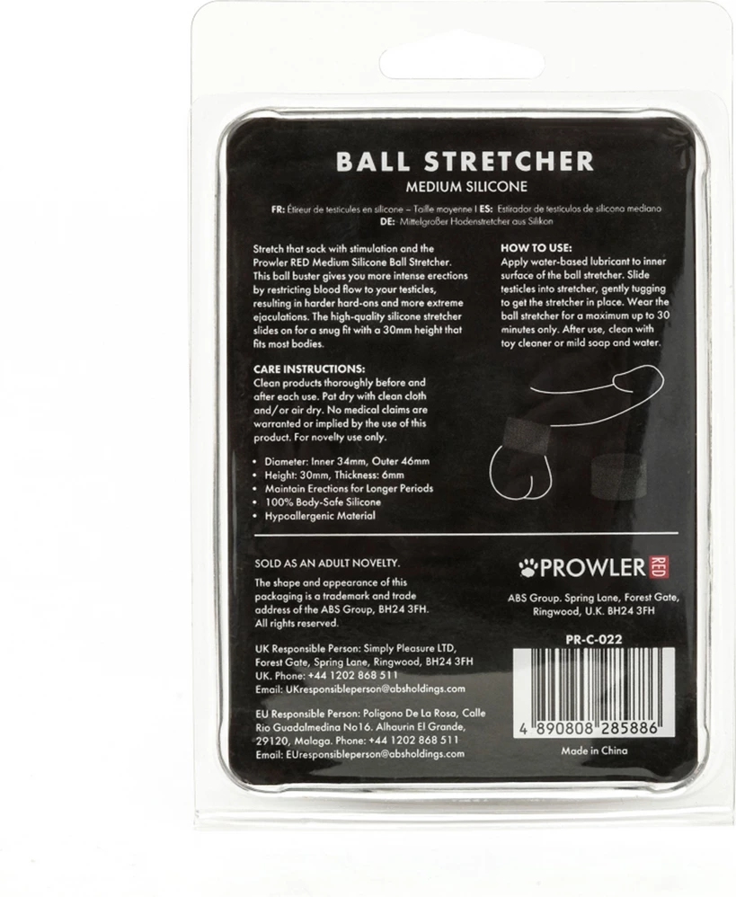 Silicone Ball Stretcher - Medium - Black - Image 3