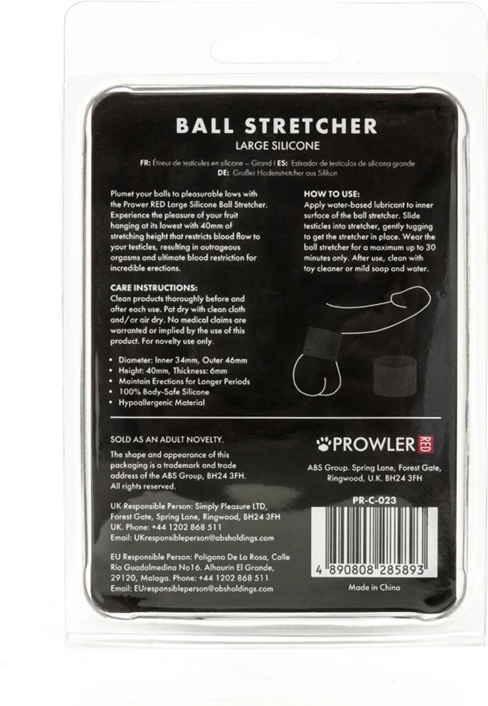 Silicone Ball Stretcher - Large - Black - Image 3