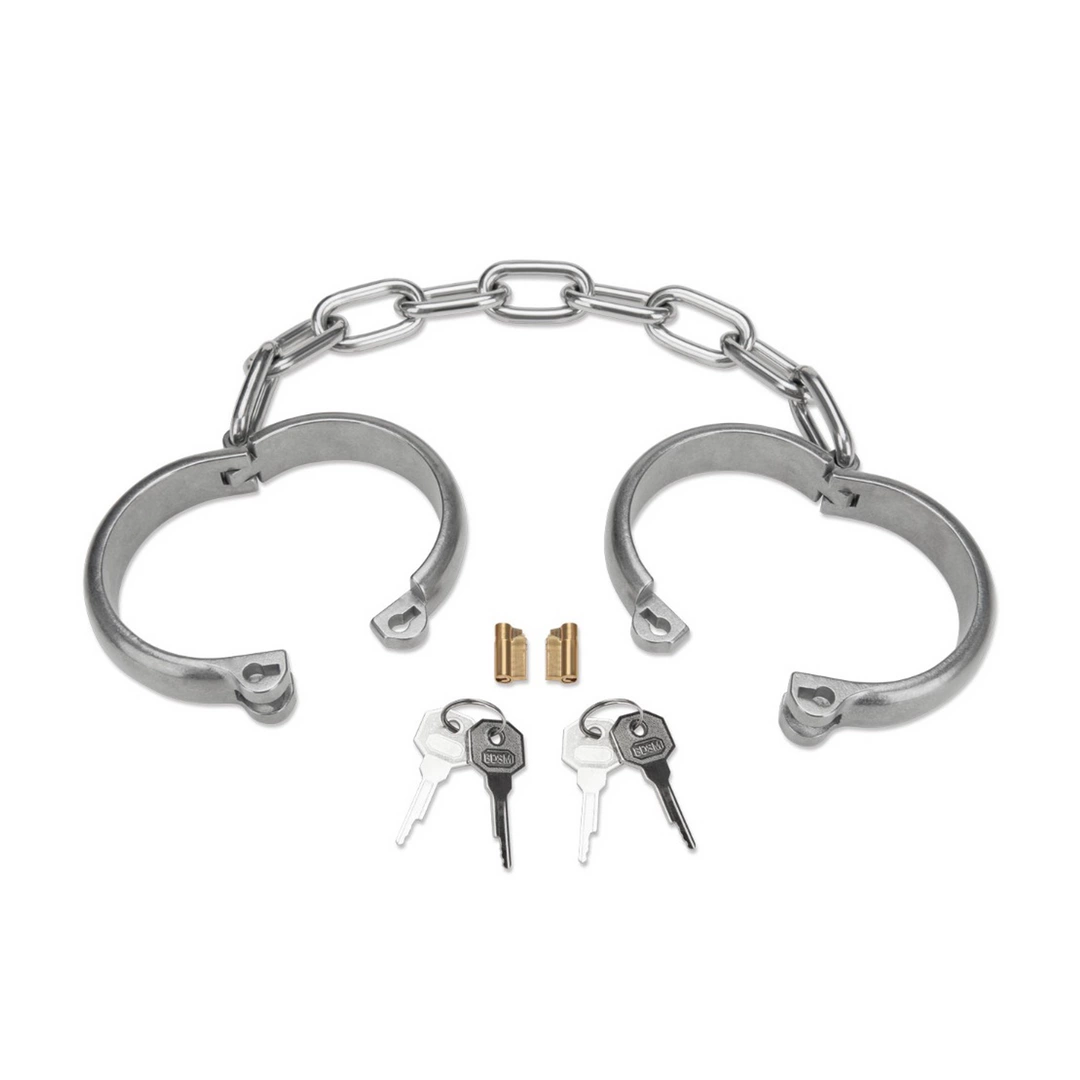 Heavy Duty Hand Cuffs - Silver - Image 2