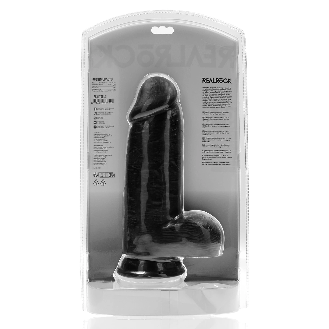 Extra Thick Straight with Balls 9 / 23 cm - Black - Image 3