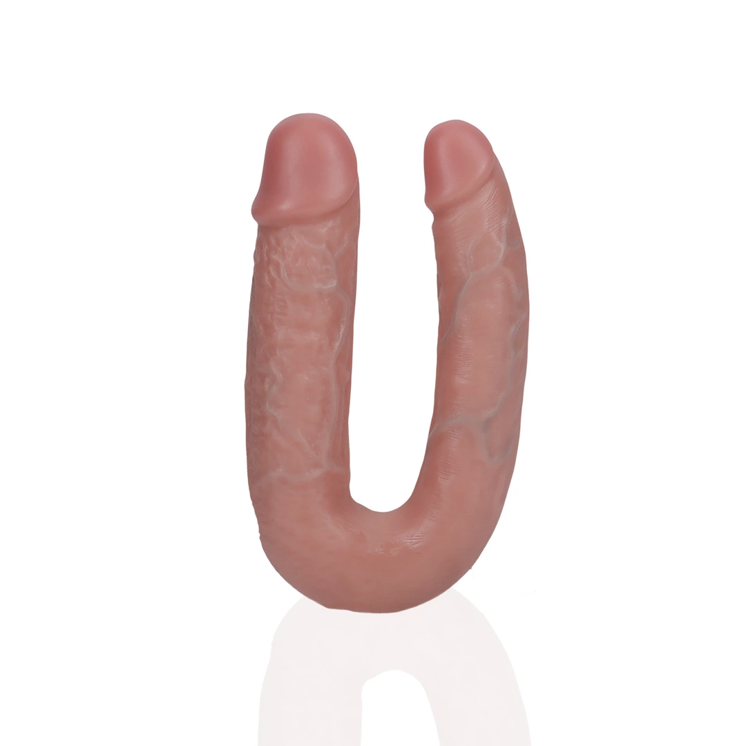 U Shaped Double Dildo 5 / 12,7 cm - Flesh - Image 4