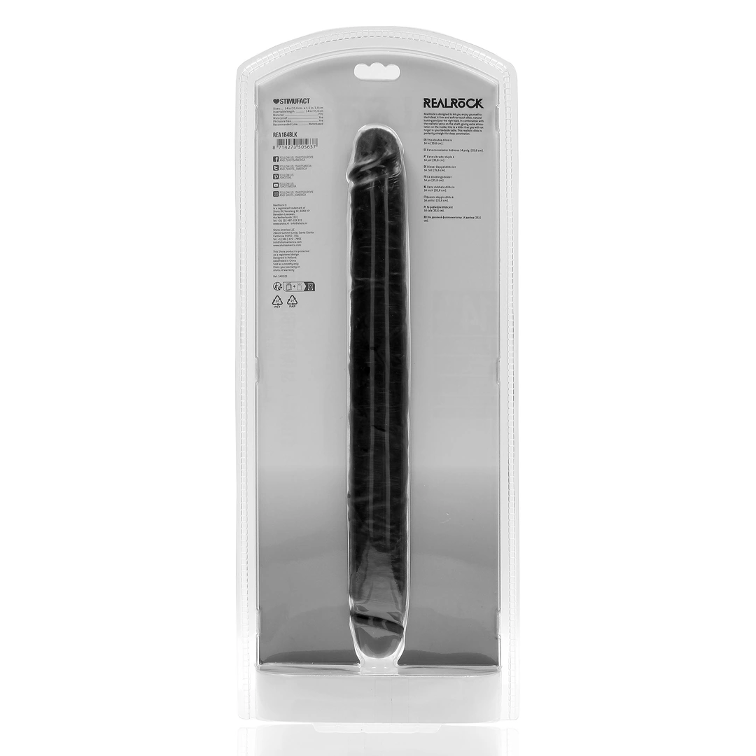Slim Double Ended Dong 14 / 35,6 cm - Black - Image 3