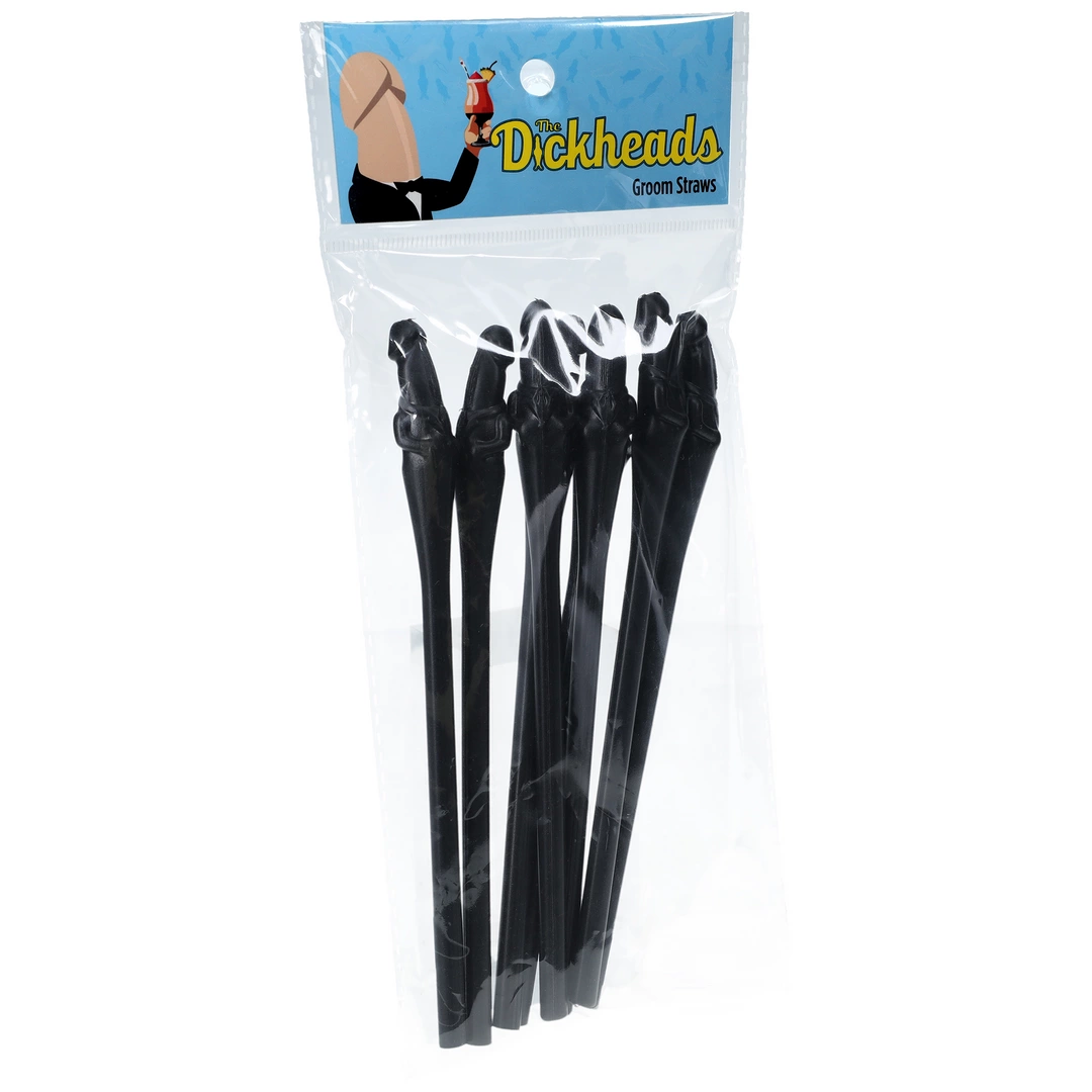 Groom Straws - Black - Image 3