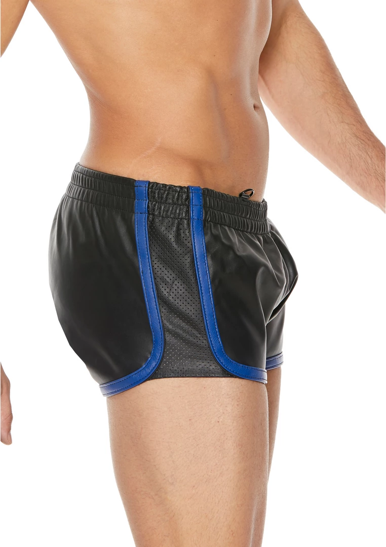 Leather Versatile Shorts - S/M - Blue - Image 3
