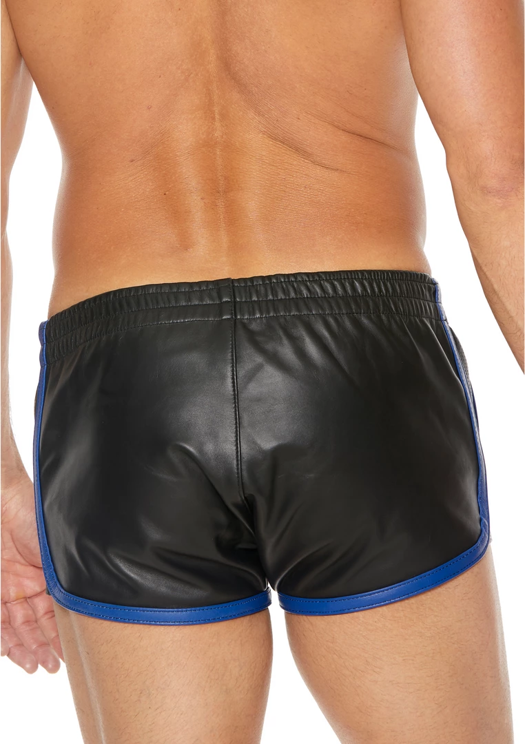Leather Versatile Shorts - S/M - Blue - Image 4