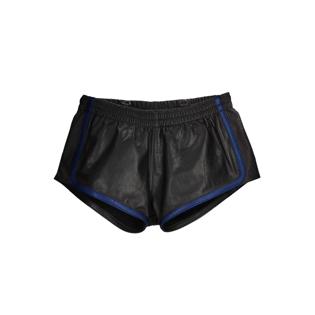 Leather Versatile Shorts - S/M - Blue - Image 2